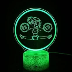 3D Cheerleader Girl Night Light 7/16 Color Change USB Powered Remote Control Touch Button Acrylic Flat ABS Base LED Desk Table Light Lamp Gift Kids Toys Decor Decorations Christmas Valentines Gift -Xmas Lighting Shop 41QUMq148ML. AC US1000