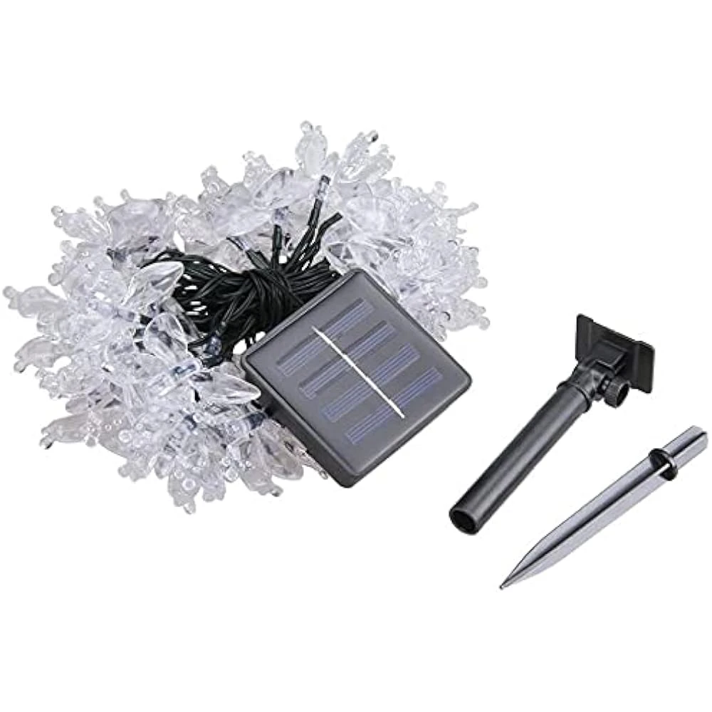 WONFAST Solar String Lights, Waterproof 16ft 20LED Butterfly Christmas Fairy Lights Decorative Lighting For Home Party Wedding Patio Garden Porch Balcony (Purple) 9 WONFAST Solar String Lights, Waterproof 16ft 20LED Butterfly Christmas Fairy Lights Decorative Lighting For Home Party Wedding Patio Garden Porch Balcony (Purple) - Image 9