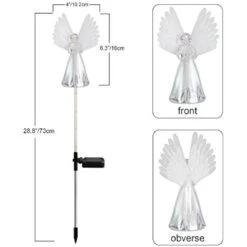 2 Pack Outdoor Solar Angel Statues For Christmas Garden Cemetery Decorative Light, Stakes Multi-Color Changing LED Waterproof Lawn Decor For Patio Cemetery Grave Gravesites, Memorial Gift -Xmas Lighting Shop 41ULo9C879L. AC US1000