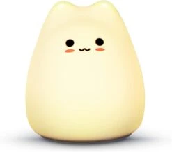 LED Cat Night Light For Kids, Cute Nursery Color Changing Kids Night Light With Tap Control, Battery Powered Squishy Silicone Soft Cat Lamp Christmas Gifts For Kids Baby Girls Boys Children Toddler