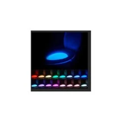 16 Color Toilet Bowl Night Light Tech Gadget With Motion Sensor LED - Funny & Unique Christmas Gifts Ideas For Men, Him, Dad, Husband, Grandpa - Cool Novelty, Birthday Gag Gift - Mens Stocking Stuffer