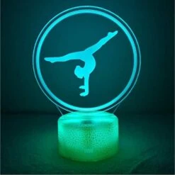 HPBN8 Ltd Creative Artistic Gymnastics 3D Night Light USB Powered Touch Switch Remote Control LED Decor Optical Illusion 3D Lamp 7/16 Colors Changing Brithday Children Kids Toy Christmas Xmas Gift -Xmas Lighting Shop 41leoXX9P5L. AC US1000