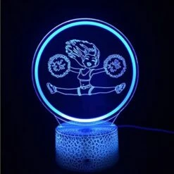 3D Cheerleader Girl Night Light 7/16 Color Change USB Powered Remote Control Touch Button Acrylic Flat ABS Base LED Desk Table Light Lamp Gift Kids Toys Decor Decorations Christmas Valentines Gift -Xmas Lighting Shop 41mJ4McBuLL. AC US1000