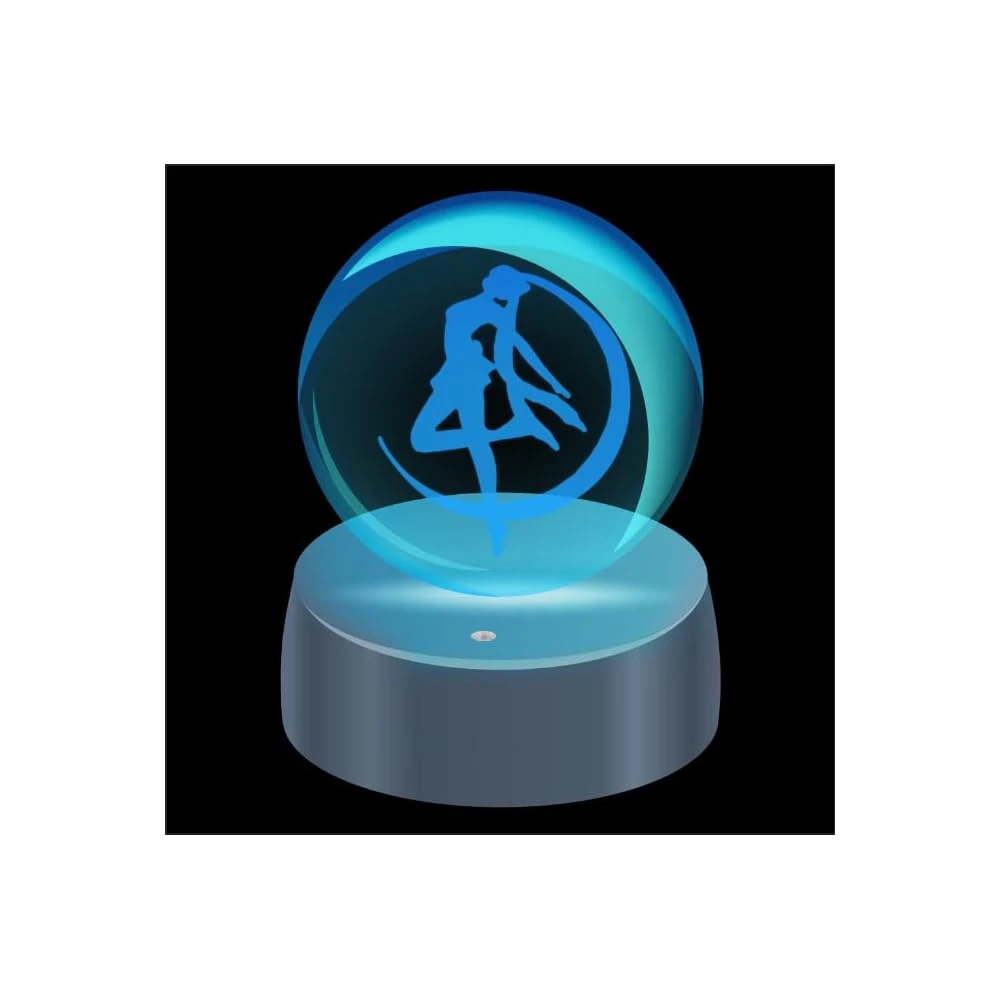 DigtechCase 3D Sailor Moon Crystal Ball LED Night Light Anime, 7 Colors Change Kids Table Lamp With Base Changes Color Toy Night Light Child Christmas Present (Amimal 2) 2 DigtechCase 3D Sailor Moon Crystal Ball LED Night Light Anime, 7 Colors Change Kids Table Lamp With Base Changes Color Toy Night Light Child Christmas Present (Amimal 2) - Image 2