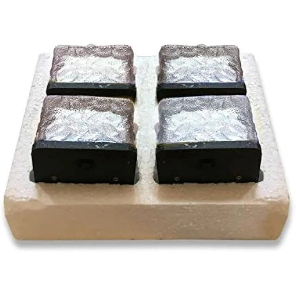 HORING Solar Glass Brick Light - Crystal Brick Stone - Garden Solar Ice Cube Charming Glass Brick Lights Colour Change LED Garden Courtyard Pathway Patio Pool Outdoor Decoration Christmas(RGB 4PCS) 8 HORING Solar Glass Brick Light - Crystal Brick Stone - Garden Solar Ice Cube Charming Glass Brick Lights Colour Change LED Garden Courtyard Pathway Patio Pool Outdoor Decoration Christmas(RGB 4PCS) - Image 8