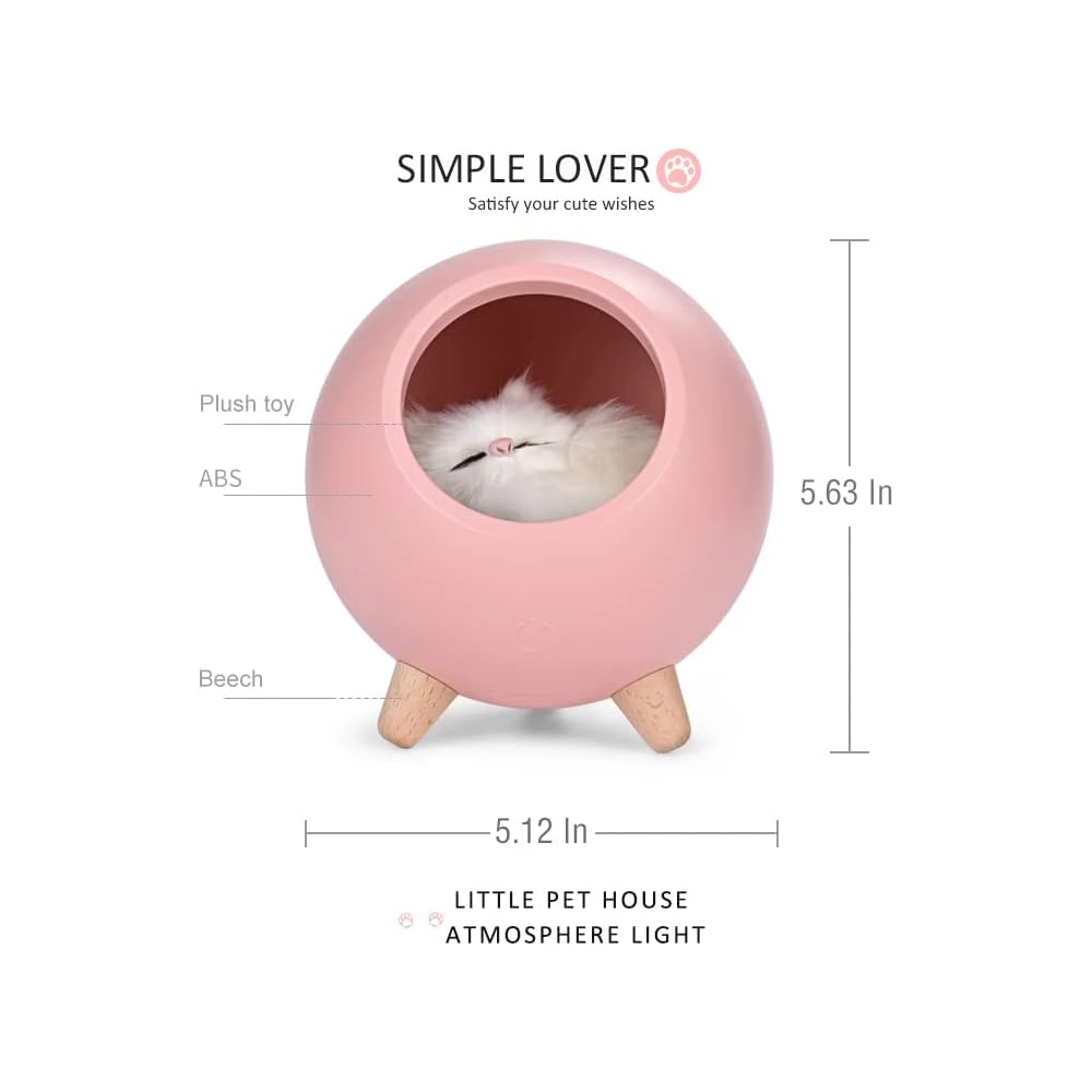 LEDHOLYT Room Decor For Women, Cat Night Light For Bedroom, Cat Lover Gifts For Women Wife Mom Teen Girls, Cute Cat House Valentine Christmas Birthday Gifts.(Night Light Version, Pink) 3 LEDHOLYT Room Decor For Women, Cat Night Light For Bedroom, Cat Lover Gifts For Women Wife Mom Teen Girls, Cute Cat House Valentine Christmas Birthday Gifts.(Night Light Version, Pink) - Image 3