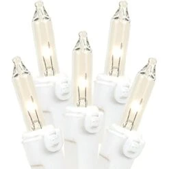 Novelty Lights 10 Light Clear Christmas Craft Mini Light Set, White Wire, 4' Long -Xmas Lighting Shop 41swpl9QoZL. AC US1000