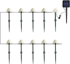 Mushroom Solar Lights, 10pcs Outdoor Solar Garden Lights, 8 Modes Mini Waterproof MMushroom Light For Pathway Landscape Garden Backyard Lawn Halloween Christmas Party Wedding Festival Decoration