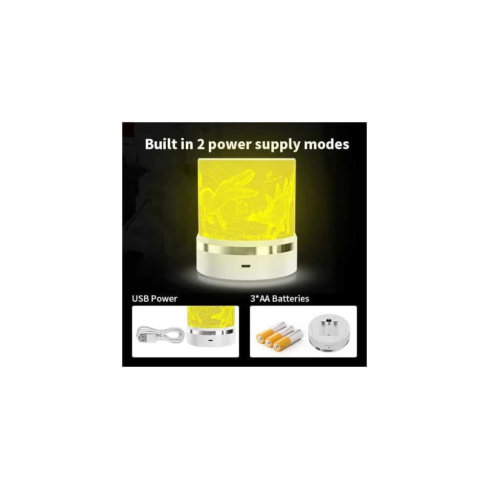 Ukoogo Dinosaur 3D Night Light,Dinosaur Light For Boys Girls,3D Kids Night Light,16 Color Changing Dinosaur Lamp With Remote Control,Birthday Valentines Christmas Gift Ideas For Girl Women Room Decor 5 Ukoogo Dinosaur 3D Night Light,Dinosaur Light For Boys Girls,3D Kids Night Light,16 Color Changing Dinosaur Lamp With Remote Control,Birthday Valentines Christmas Gift Ideas For Girl Women Room Decor - Image 5