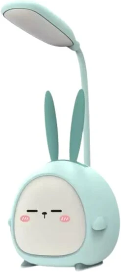 Ellington Gifts Cute Table Lamp LED Night Study Light Animals Cute | Portable Foldable Rechargeable Lamp Children Light | Reading Adjustable LED Light For Kids Students | Christmas Birthday (Blue)