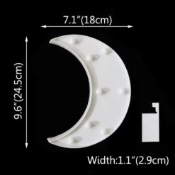 Vicila LED Moon Shaped Marquee Signs, Light Up Moon Night Lights Battery Operated Crescent Moon Lamp For Bedroom, Christmas, Birthday Party Decor-Moon(White) -Xmas Lighting Shop 510hBWWYHxL. AC SL1000