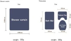 4 PCS Christmas Shower Curtain Sets With Rugs, 72x72 Polyester Shower Curtains Christmas Tree Wreath Santa Claus Snowman Patterned, With Bath Mat Xmas Decor Christmas Decorations For Bathroom -Xmas Lighting Shop 512SPqyX1rL. AC SL1001