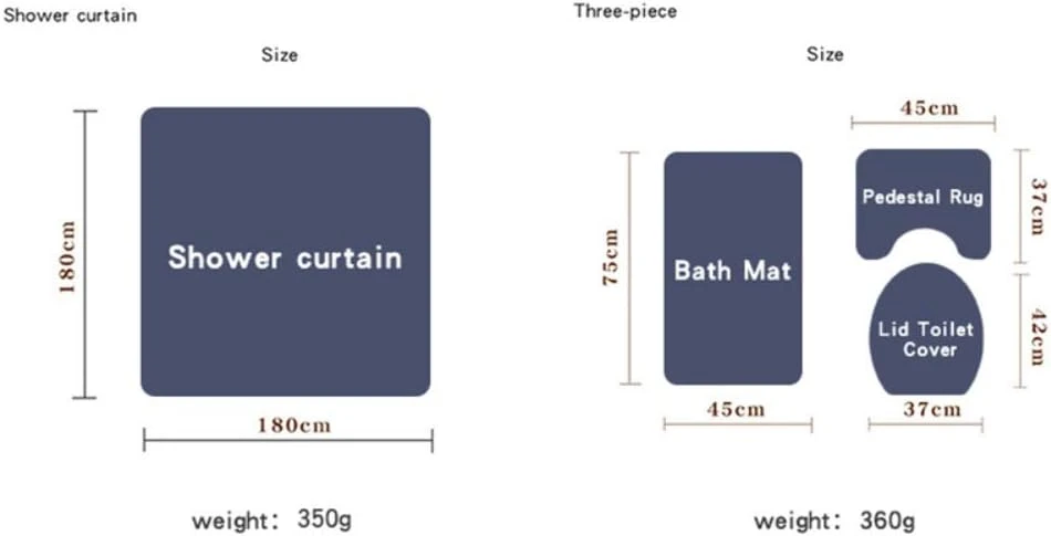 Hotfiary Shower Curtains For Bathroom, Christmas Shower Curtain Set For Bathroom, Winter Holiday Festival New Year Shower Curtain Sets With 12 Hooks And Non-Slip Rugs, Bath Mat, Toilet Lid Cover 5 Hotfiary Shower Curtains For Bathroom, Christmas Shower Curtain Set For Bathroom, Winter Holiday Festival New Year Shower Curtain Sets With 12 Hooks And Non-Slip Rugs, Bath Mat, Toilet Lid Cover - Image 5