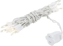 Novelty Lights 10 Light Clear Christmas Craft Mini Light Set, White Wire, 4' Long