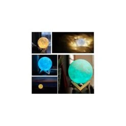 TyTopFan Moon Lamp Goodfeel 4.8in 16 Colors LED 3D Print Moon Light With Stand & Remote &Touch Control And USB Rechargeable Moon Light Lamps For Kids Friends Lover Birthday Christmas Gifts (4.8inch) -Xmas Lighting Shop 51FXQQ6OHgL. AC SR10001000 1