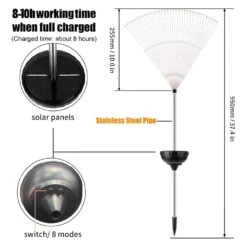 Honche 2 Pack Solar Firework Lights Plug 120LED 8 Modes Solar Garden Colorful Lights, Starburst Lights For Pathway, Patio, Lawn, Backyard, Christmas Party Decorative(Warm White) -Xmas Lighting Shop 51Kbf7vgaL. AC SR10001000