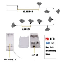 TIANSHENG Colorful Flower Fibre Optic Fairy Lights,20LED Starburst Firework String Lights,14 FT Waterproof Fairy Lights Battery Operated For Indoor Outdoor Wedding, Christmas,Garden,Party Decoration -Xmas Lighting Shop 51Md3EH3 DL. AC SR10001000