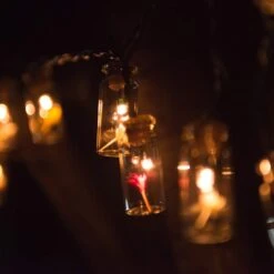 Shinar Solar Lights 15 Glass Jar Warmwhite LED With Flowers Solar String Lights Lanterns Warm White For Outdoor Garden Christmas Tree Party Wedding Decoration Waterproof (Flowers) -Xmas Lighting Shop 51Mee1BOpL. AC SL1000