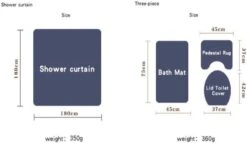 Christmas Shower Curtain Set For Bathroom Decorations,4 Pcs Xmas Element Waterproof Tub Curtains With Bath Rugs, Washable Non-Slip Mat,Toilet Cover And Hooks For Holiday Inside Outside Decor (A42) -Xmas Lighting Shop 51N5mbTs74L. AC SL1000 1