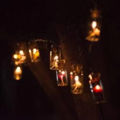 Shinar Solar Lights 15 Glass Jar Warmwhite LED With Flowers Solar String Lights Lanterns Warm White For Outdoor Garden Christmas Tree Party Wedding Decoration Waterproof (Flowers) -Xmas Lighting Shop 51NRTW4LQrL. AC SL1000