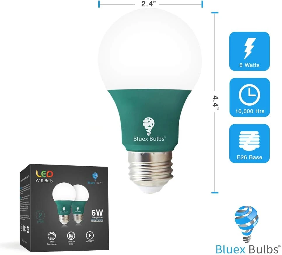 4 Pack A19 LED Red Light Bulb LED Green Light Bulb 120V E26 Base 9 Watt (60-watt Replacement) Red Bulb Red Bulb, Party Decoration, Porch, Home Lighting, Christmas Light Bulbs 2 4 Pack A19 LED Red Light Bulb LED Green Light Bulb 120V E26 Base 9 Watt (60-watt Replacement) Red Bulb Red Bulb, Party Decoration, Porch, Home Lighting, Christmas Light Bulbs - Image 2