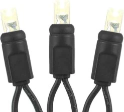 Novelty Lights Warm White LED Christmas String Lights - UL Listed Indoor/Outdoor Light Set W/ 100 Mini Bulbs For Christmas Tree, Patio, Wedding Decor, And More - (Black Wire, 34' Long) -Xmas Lighting Shop 51Qag5Hb5jL. AC SL1000