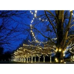 Novelty Lights 100 Commercial LED Christmas Lights (Warm White), 50 Feet W/ 6" Bulb Spacing, 5mm Bulbs, UL Listed, Brown Wire String Lights -Xmas Lighting Shop 51UVTXnZjwL. AC US1000