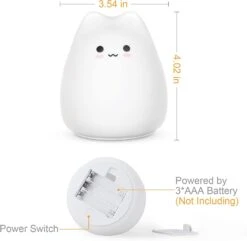 LED Cat Night Light For Kids, Cute Nursery Color Changing Kids Night Light With Tap Control, Battery Powered Squishy Silicone Soft Cat Lamp Christmas Gifts For Kids Baby Girls Boys Children Toddler -Xmas Lighting Shop 51WZmIEvGLS. AC SL1500