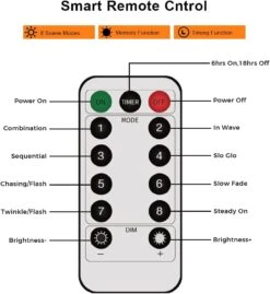 Moobibear 165Ft 500 LEDs Fairy Lights, Twinkle Lights With Remote, 8 Modes And UL Listed, Outdoor Waterproof Dimmable Warm White String Light For Deck/Ceiling/Christmas/Hallowmas Decor -Xmas Lighting Shop 51XKWmU4MEL. AC SL1000