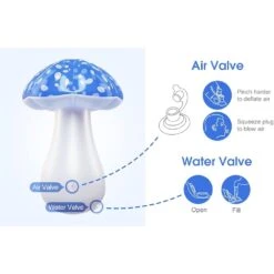 MeiGuiSha 4 Ft Christmas Solar Inflatables Outdoor Decorations, LED Light Up Mushroom Inflatable Christmas Blow Up Yard Decorations For Outside Courtyard Garden Lawn Indoor Xmas Holiday Party Decor -Xmas Lighting Shop 51XZHL4lwL. AC US1000