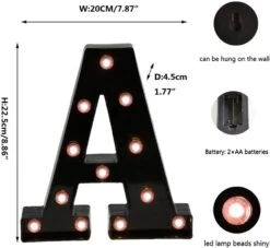 Light Up Black Alphabet Marquee Letters Sign LED Marquee Number Lights Sign For Night Light Home Bar Christmas Lamp Birthday Party Wedding Decoration A -Xmas Lighting Shop 51YlmIfdYmL. AC SL1000