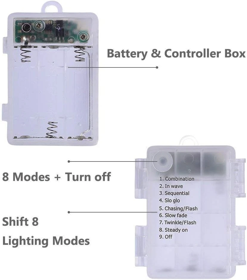 Echsoari Battery Operated Net Lights, 100 LED Net Fairy Lights 8 Modes Remote Timer Dimmable Garden Patio Mesh Lighting For Bush Deck Fence Wall Party Wedding Christmas Decor (Warm White) 7 Echsoari Battery Operated Net Lights, 100 LED Net Fairy Lights 8 Modes Remote Timer Dimmable Garden Patio Mesh Lighting For Bush Deck Fence Wall Party Wedding Christmas Decor (Warm White) - Image 7