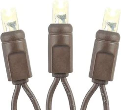 Novelty Lights 50 Commercial LED Christmas Lights (Warm White), 11 Feet W/ 2.5 Inch Bulb Spacing, 5mm Bulbs, UL Listed, Brown Wire String Lights -Xmas Lighting Shop 51czhQtHgL. AC SL1000