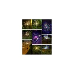 MOFAIRHOME 90LED Outdoor Solar Garden Lights, Waterproof 2 Flash Modes 50 Copper Wire String, Firework Stake Starburst Fairy Light, DIY Flowers Trees For Walkway Patio Lawn Backyard Christmas (Color) -Xmas Lighting Shop 51d2EUX5SPL. AC SR10001000