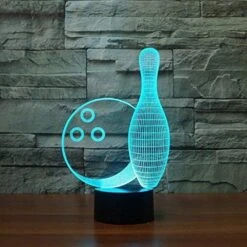 YTDZLTD 3D Bowling Night Light 16 Colors Changing USB Powered Remote Control Touch Switch Decor Lamp Optical Illusion Lamp LED Table Desk Lamp Children Kids Christmas Brithday Gift -Xmas Lighting Shop 51dNt6aDGvL. AC US1000