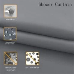 4 Pieces Merry Christmas Shower Curtain Set With Rugs, Toilet Lid Cover Bath Mat, 3D Xmas Shower Curtain With 12 Hooks,Shower Curtain For Bathroom, Fabric Bathroom Curtain Shower Set For Chirstmas -Xmas Lighting Shop 51ePOra24CL. AC SL1001