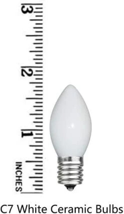 GOOTHY Indoor ＆ Outdoor String Light C7 Ceramic Christmas Replacement Bulbs,5 Watt-White -Xmas Lighting Shop 51ekrFK749L. AC SL1001