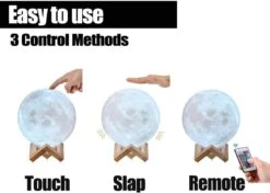 TyTopFan Moon Lamp Goodfeel 6in 16 Colors LED 3D Print Moon Light With Stand & Remote&Touch Control And USB Rechargeable, Moon Light Lamps For Kids Friends Lover Birthday Christmas Gifts (6inch) -Xmas Lighting Shop 51jWxWUfQUL. AC SL1124