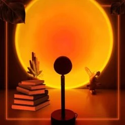 Sunset Lamp - 10 Colors Changing Projector LED Lights - Sunset Projection Lamp - 360 Degree Rotation For Christmas Decorations Photography/Party/Bedroom/Home Decor Sunset Lamps - Sun Light Projector