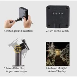 Woohaha Solar Fairy String Lights Outdoor Waterproof, 2 Pack 33ft 100LED Solar Powered String Lights For Christmas Patio Home, Wedding, Party (100LED 2pcs, Warm White) -Xmas Lighting Shop 51mZioxscL. AC US1000