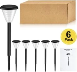Micisty Solar Pathway Lights Outdoor Waterproof, 6 Pack LED Solar Outdoor Lights Waterproof Solar Garden Lights For Yard Auto On/Off Lawn Patio Landscape Christmas Decorations -Xmas Lighting Shop 51n1H14HgyL. AC SL1001