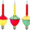 Novelty Lights Traditional Christmas Bubble Light Replacement Pack - Indoor Light Replacement Set For Christmas, Holidays, And More - C7/E12 Candelabra Base 5 Watt Light (Red And Yellow, 3 Pack)