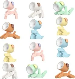 KunHe 12 Pack Puppy Dog Pet Small Mini Night Lights For Kids Cute Animal Led Night Light Lamps For Toddler PeachLoft Peach Loft Read Book Light Christmas Gift Stocking Stuffers