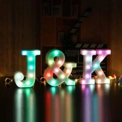 Marquee Light Up Letter Lights, Colorful With Remote Control 16 Color Change LED Letter Lights Sign For Party/Wedding/Home/Bar/Christmas Decoration(RGB Letter K) -Xmas Lighting Shop 610YEGNYHdL. AC SL1000