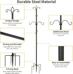 Dibaful 2 Pack String Light Poles For Outside, 9FT Metal Poles For Outdoor String Lights, Hanging Christmas Light Pole, Outdoor Decorations For Patio Backyard Garden Bistro Deck Party Holiday -Xmas Lighting Shop 610wUzhaIWL. AC SL1500