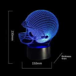 Ticent Football Helmet 3D Lamp Optical Illusion Light, 7 Colors Changing Touch Control Soccer Night Light For Christmas Gifts -Xmas Lighting Shop 6110RpAGO4L. AC SL1000