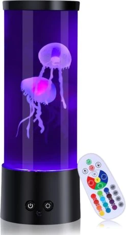 Gifts For Adults Kids, 17 Color Setting Jellyfish Tank Mood Light USB Powered Aquarium Night Light LED Fantasy Jellyfish Lava Lamp For Home Office Bedroom Decor For Christmas Holiday Birthday Party