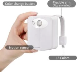 16 Color Toilet Bowl Night Light Tech Gadget With Motion Sensor LED - Funny & Unique Christmas Gifts Ideas For Men, Him, Dad, Husband, Grandpa - Cool Novelty, Birthday Gag Gift - Mens Stocking Stuffer -Xmas Lighting Shop 611YGgH l5L. AC SL1500