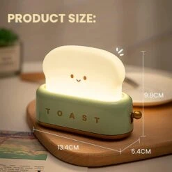 LOUHH Toaster Lamp, Cute Desk Decor Lamp -Toast Light With Dimmable Light And Timer Settings For Birthday Gifts, Christmas Gifts, Children's Day Gifts, Desk Decorations (Green) -Xmas Lighting Shop 6125BI4ySqL. AC SL1200