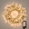 Gresonic 33ft 100 LED String Lights Indoor Outdoor, Warm White Christmas Lights Clear Wire, 8 Modes Waterproof Twinkle Fairy String Lights Plug In For Tree Room Bedroom Wedding Decorations